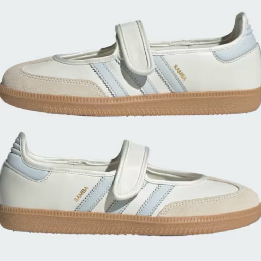 adidas Samba Mary Jane Sneakers in White with Gum Sole